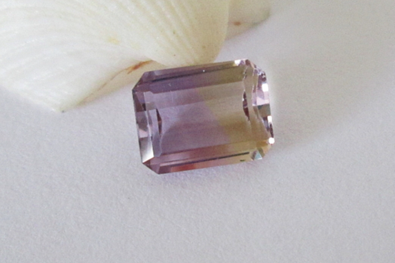 Natural Bolivian Ametrine 8x6mm Emerald Cut 1.50cts.