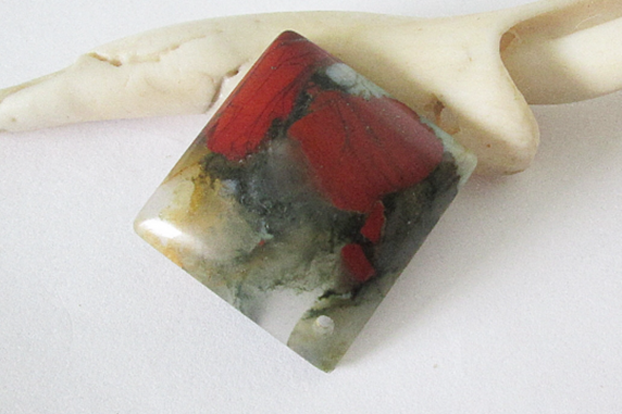 Cherry Orchard Jasper Top Drilled Cabochon 49.60cts