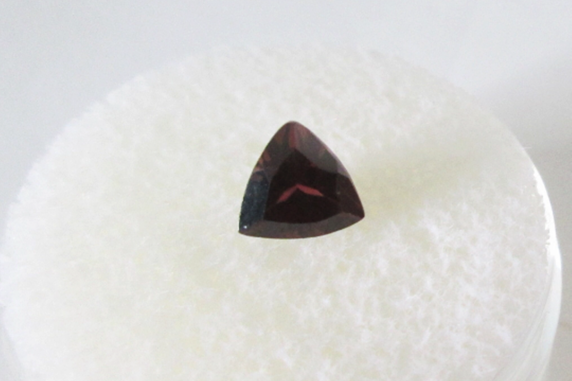 Natural Red Zircon  6mm Trillion 1.30cts