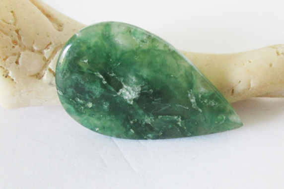  Green Chalcedony Drilled Cabochon 22.60cts