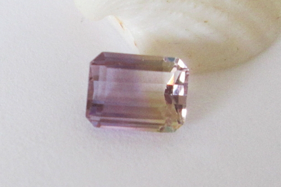 Natural Bolivian Ametrine 8x6mm Emerald Cut 1.50cts.