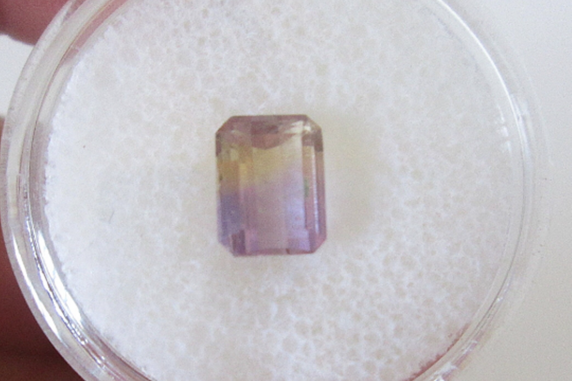 Natural Bolivian Ametrine 8x6mm Emerald Cut 1.50cts.