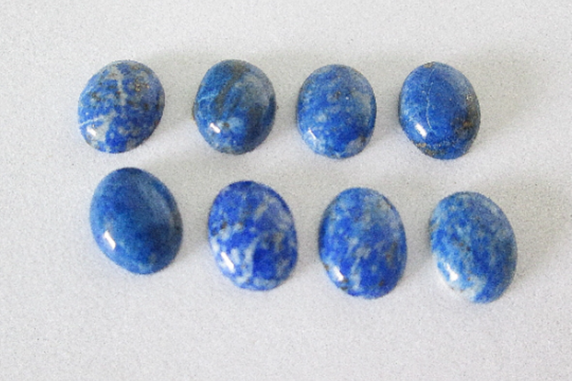 Denim Blue Lapis Lazuli 8x6mm Oval Cabochon Lot 8.20cts