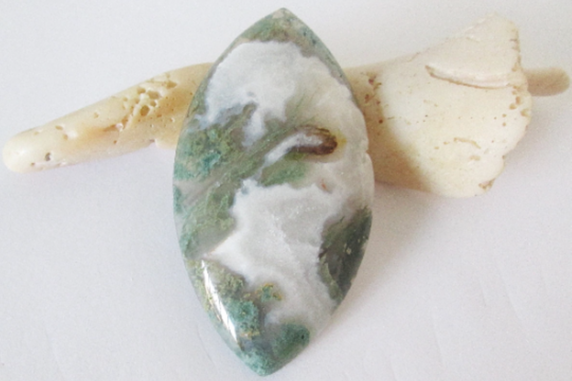 Moss Agate Marquise Cabochon  79.60cts