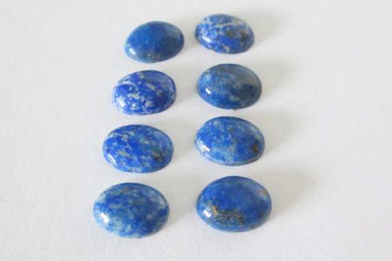 Denim Blue Lapis Lazuli 8x6mm Oval Cabochon Lot 8.20cts