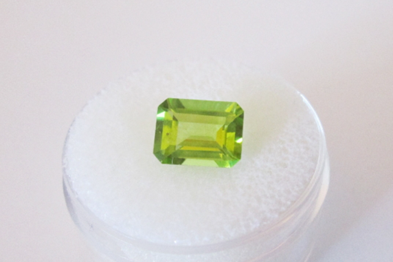 Natural Peridot 9x7mm Emerald Cut 2.30cts