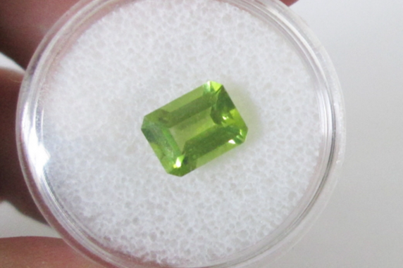 Natural Peridot 9x7mm Emerald Cut 2.30cts