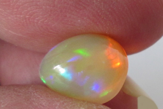 Natural Ethiopian Welo Opal 12x9.5mm Pear cabochon 4.10cts