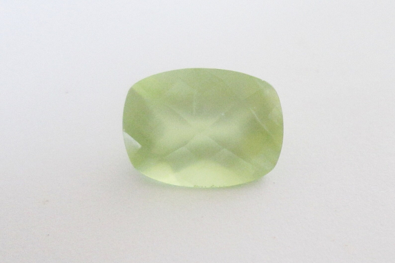 Natural African Prehnite 16x12x9mm Checkerboard Cut Cushion 10.10cts