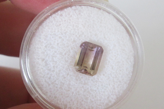 Natural Bolivian Ametrine 8x6mm Emerald Cut 1.70cts.