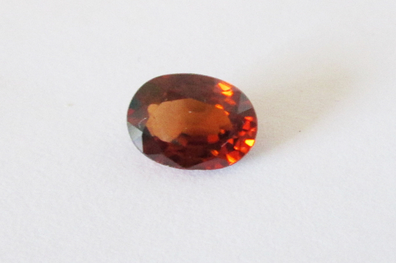 Natural Red Zircon 7x5mm Oval 1.50cts