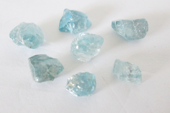 Blue zircon rough lot 25.80cts