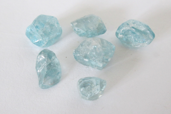 Blue zircon rough lot 25.30cts