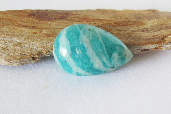 Amazonite Pear Cabochon 15x10mm 4.30cts