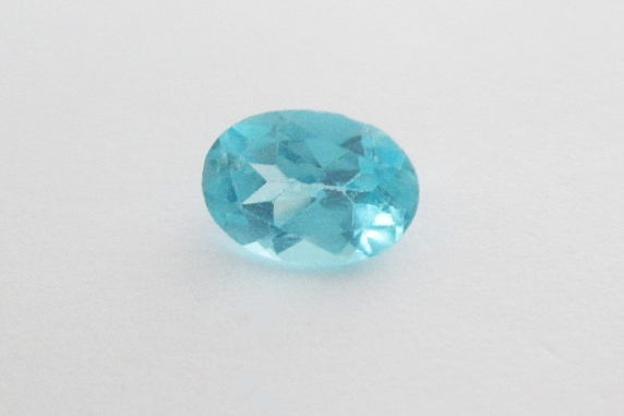 Natural Blue Apatite 7x5mm Faceted Oval .90cts