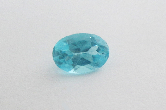 Natural Blue Apatite 7x5mm Faceted Oval .90cts