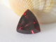 Natural Red Zircon  6mm Trillion 1.30cts