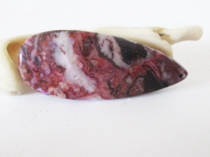 Dyed Red Crazy Lace Agate Pear Cabochon 54.20
